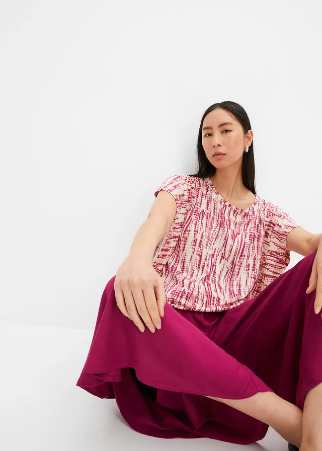Cropped culotte van zachte viscose • violet • product-page.page-title-suffix