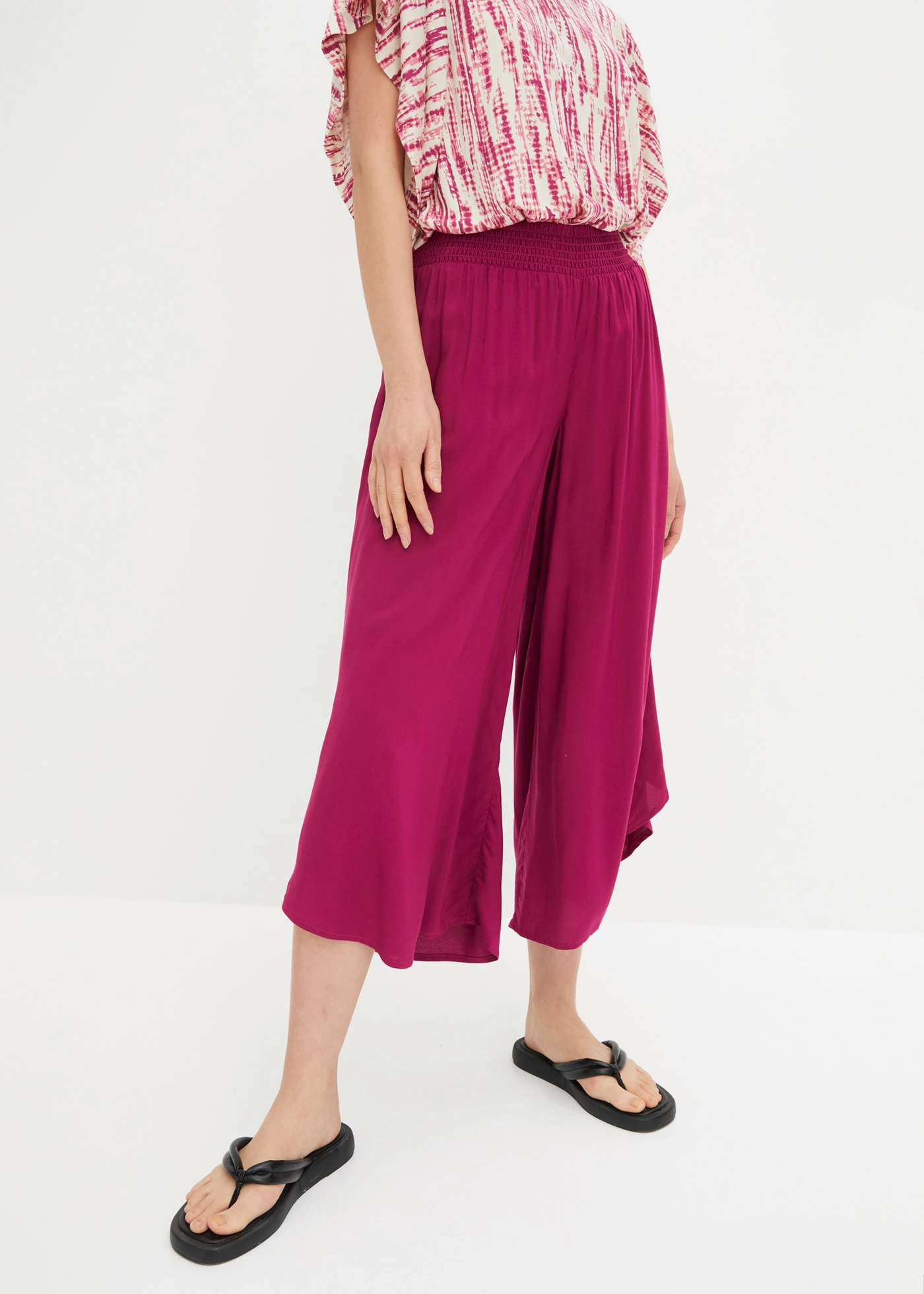 Jupe-culotte longueur mollet en viscose douce • violet • Boutique bonprix