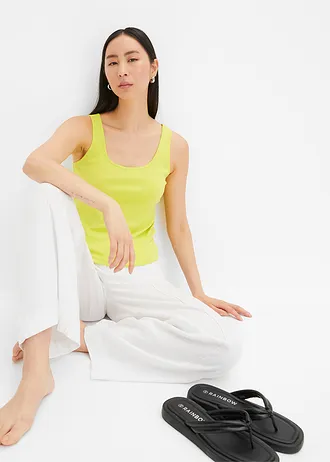 Top met brede schouderbandjes • limoengroen • bonprix online shop