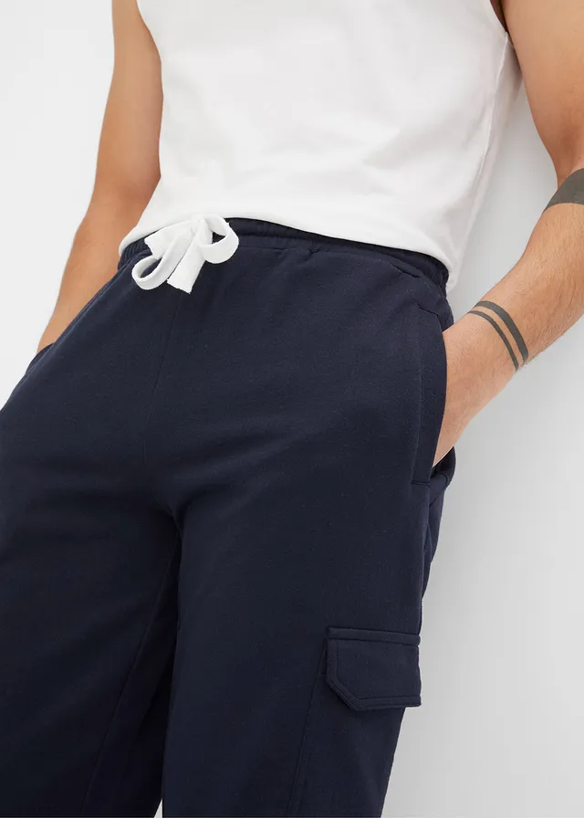 Bermuda cargo en sweat 100% coton • bleu foncé • product-page.page-title-suffix