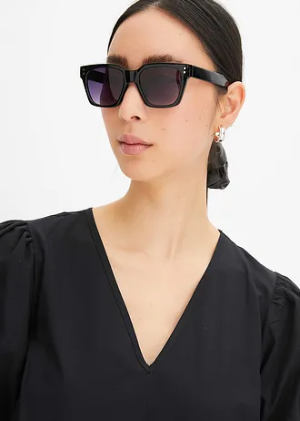 Midi jurk van biologisch katoen • zwart • bonprix online shop