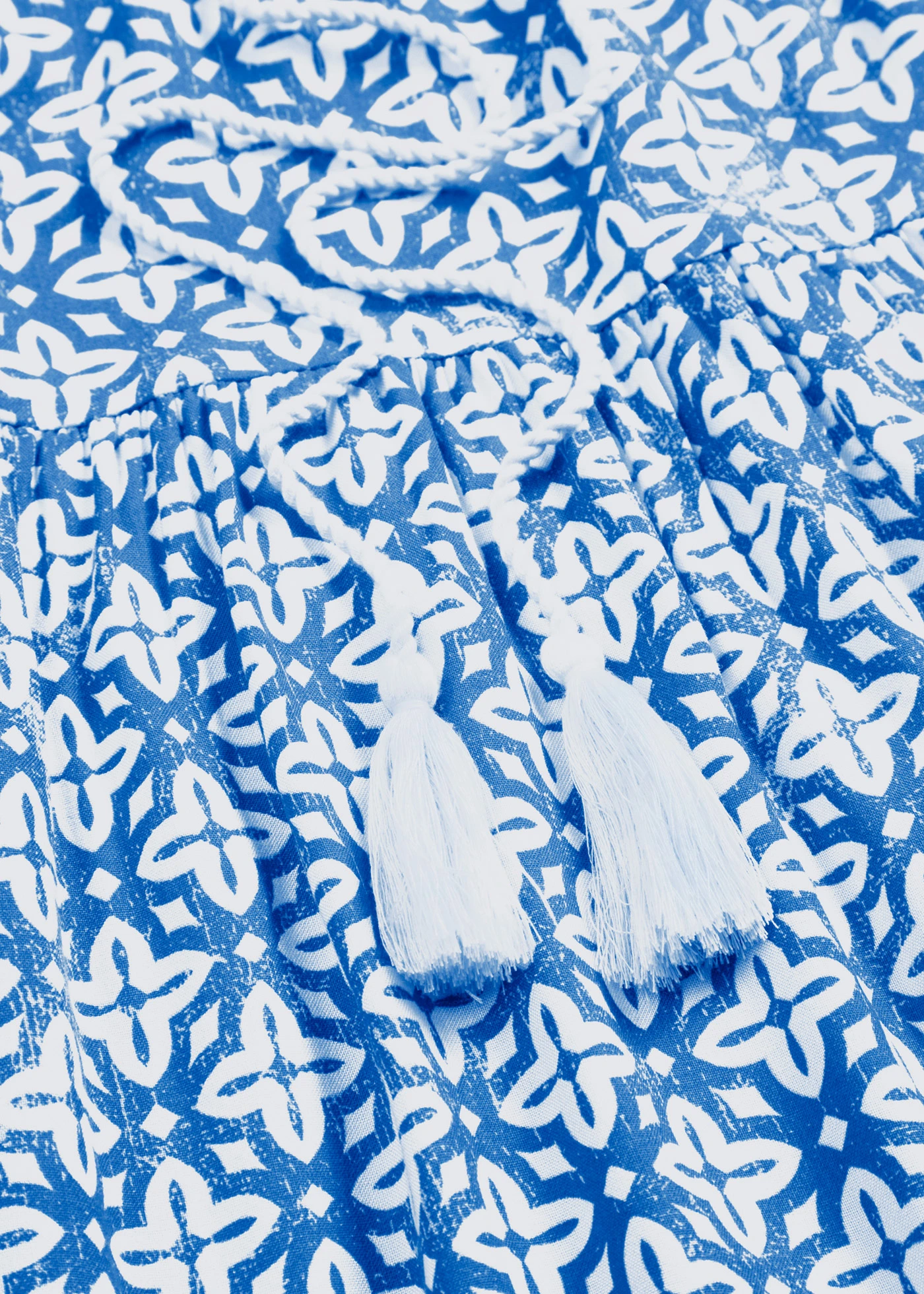 Tuniekjurk van zachte viscose • blauw-wolwit gedessineerd • bonprix online shop