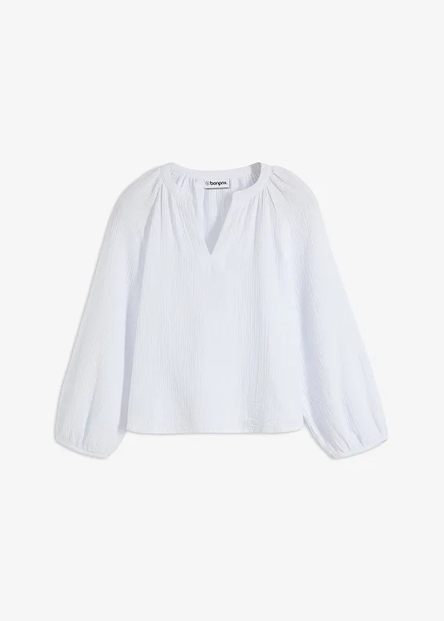 Oversized blouse van mousseline