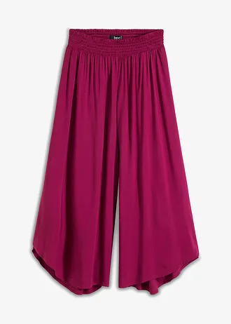 Cropped culotte van zachte viscose