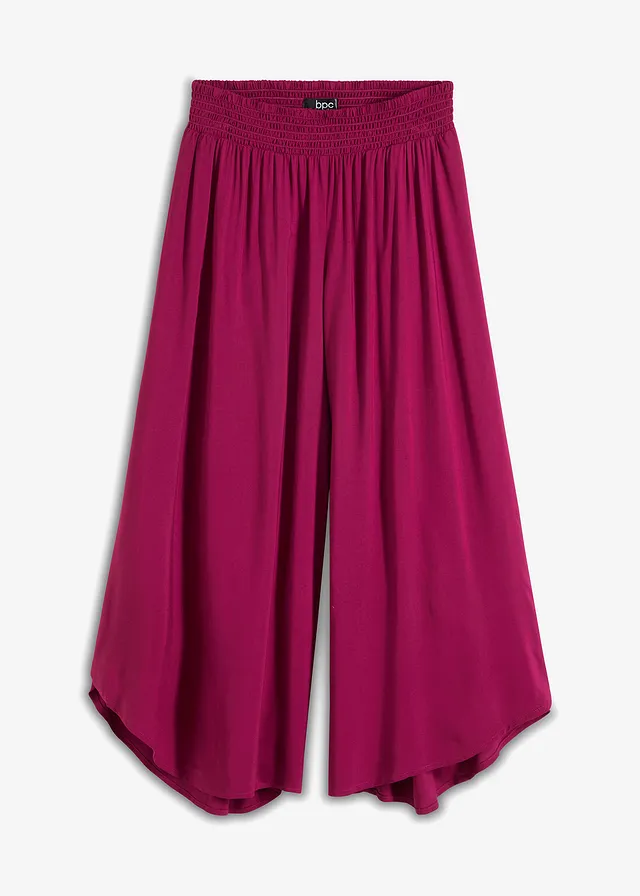 Jupe-culotte longueur mollet en viscose douce