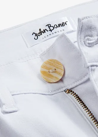 Wide-Leg džínsy, High Waist, cropped • biela • obchod bonprix