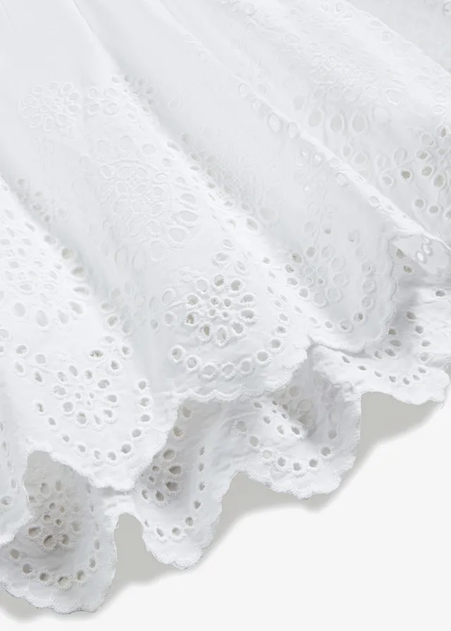 Jupe étagée avec broderies anglaises • blanc • product-page.page-title-suffix