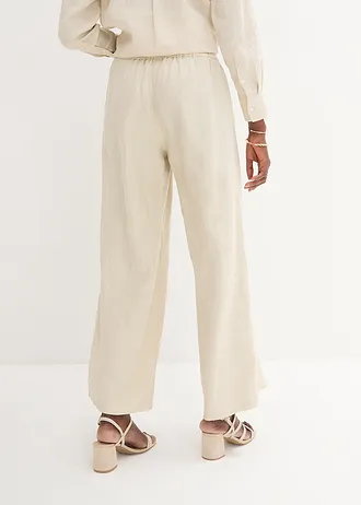 Linnen palazzo broek • lichtsand • bonprix online shop