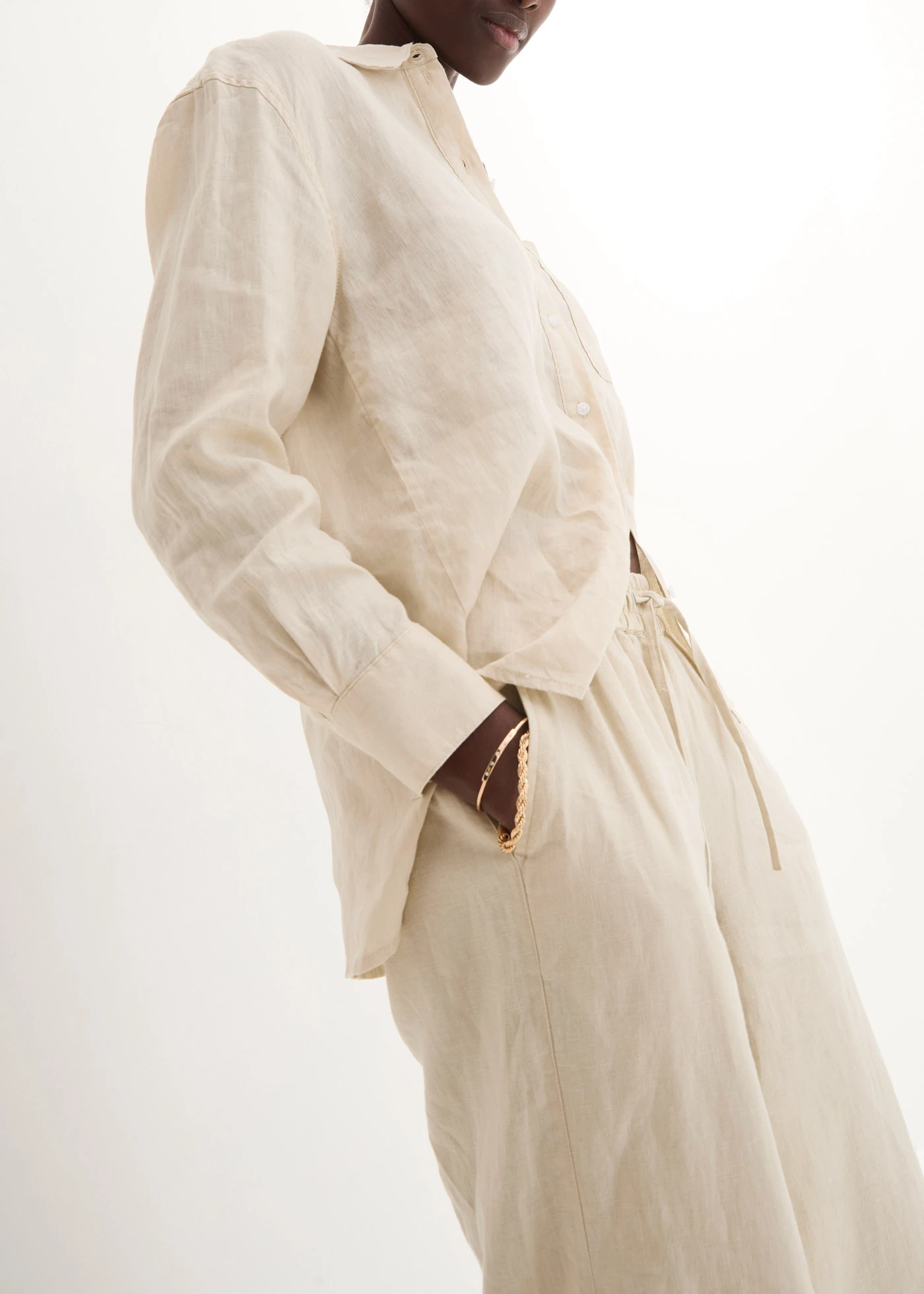 Linnen palazzo broek • lichtsand • bonprix online shop