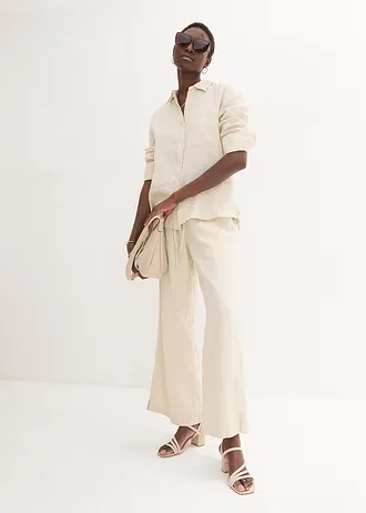 Linnen palazzo broek • lichtsand • bonprix online shop