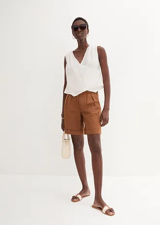 Bermuda van puur linnen • cognac • bonprix online shop