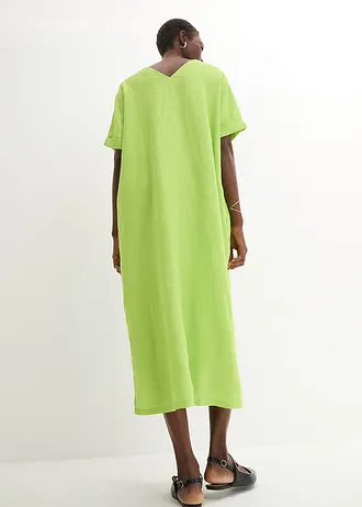 Rochie caftan largă, 100% in • verde lime • magazin bonprix