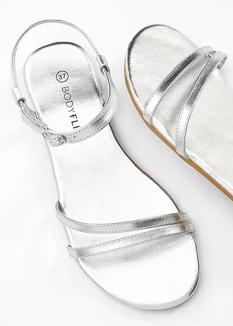 Sandales aspect métallisé • argenté • Boutique bonprix
