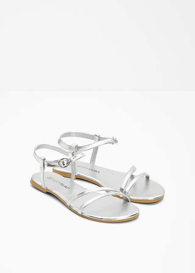 Sandalen, Kleur: zilverkleur