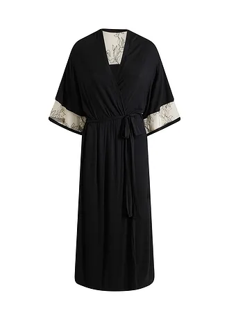 Dlouhé viskózové kimono s výšivkou