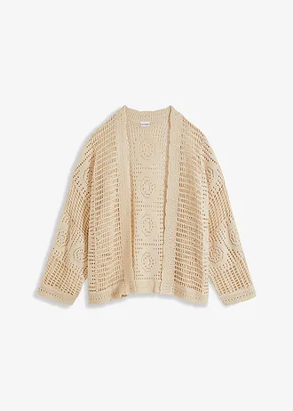 Vest in gehaakte look • kiezelgrijs • bonprix online shop