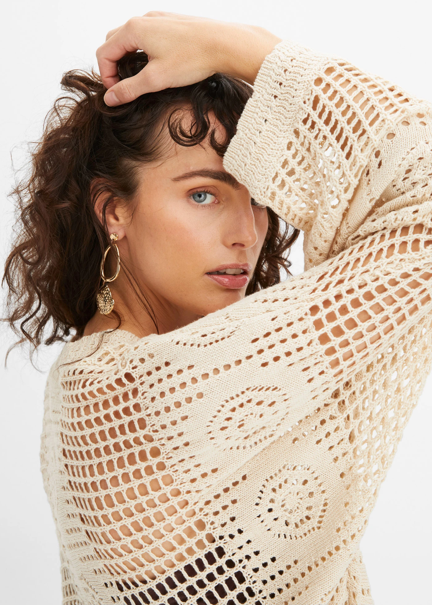 Vest in gehaakte look • kiezelgrijs • bonprix online shop