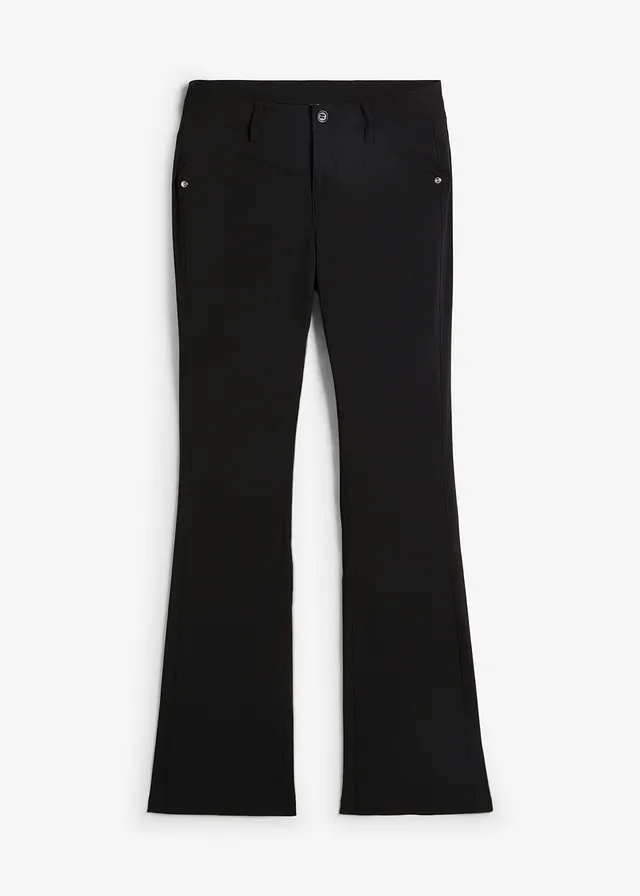 Pantaloni bootcut, bengalină cu stretch