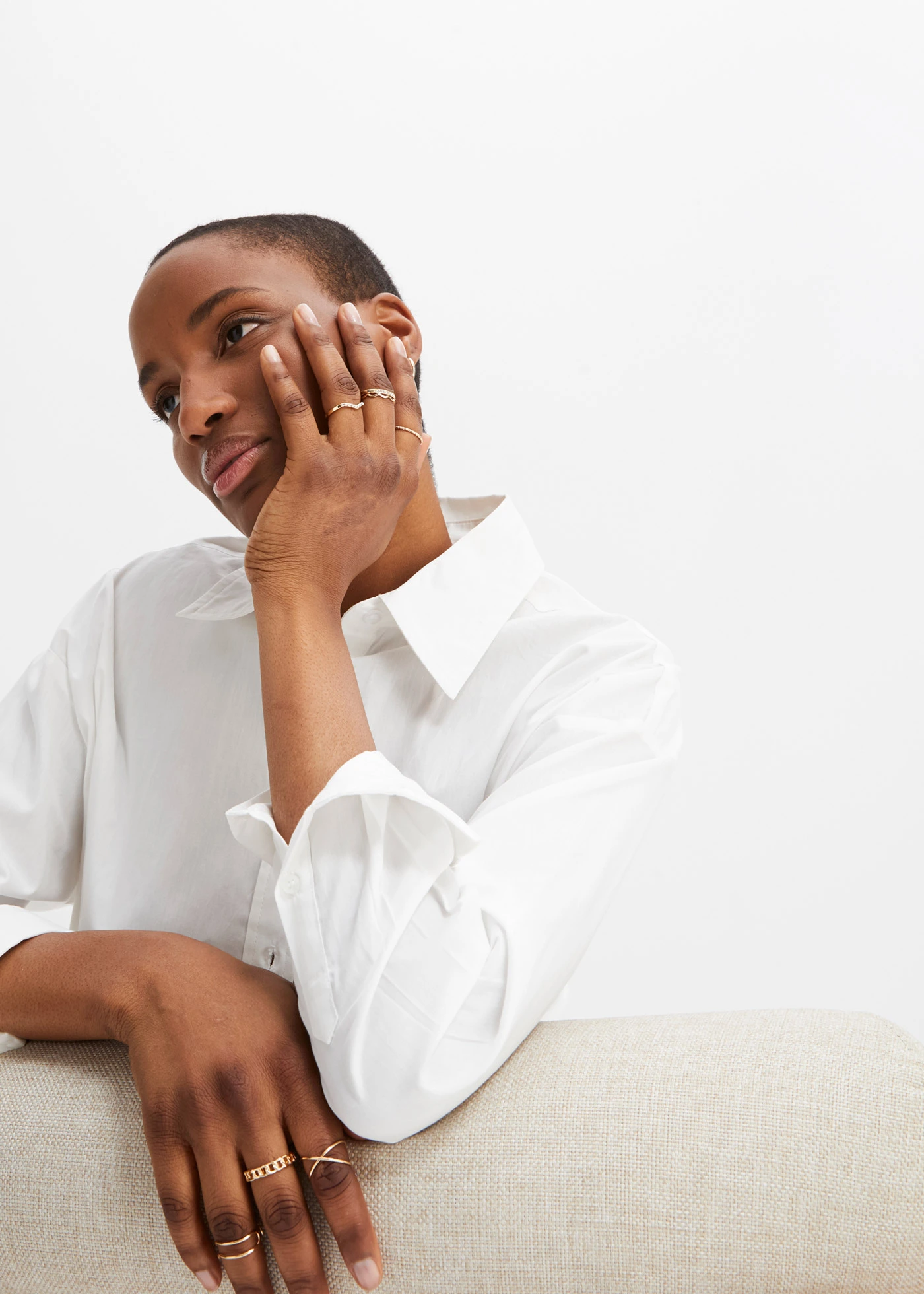 Set inele (8 bucăți) cu modele variate • auriu • magazin bonprix