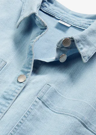 Cămașă boxy scurtă de blugi • bleu denim uzat • magazin bonprix