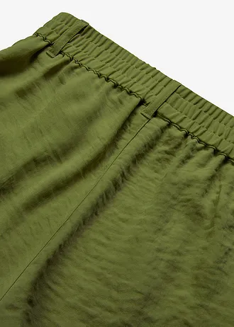 Bermudy s elastickou pasovkou • tmavě mechová • bonprix obchod