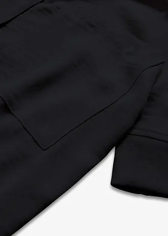 Blouse met borstzak en korte mouwen • zwart • bonprix online shop