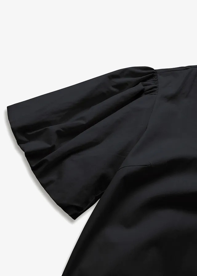 Midi jurk van biologisch katoen • zwart • product-page.page-title-suffix