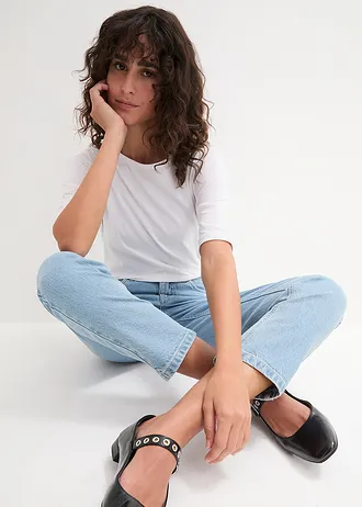 Tričko s lodičkovým výstřihem • bílá • bonprix obchod