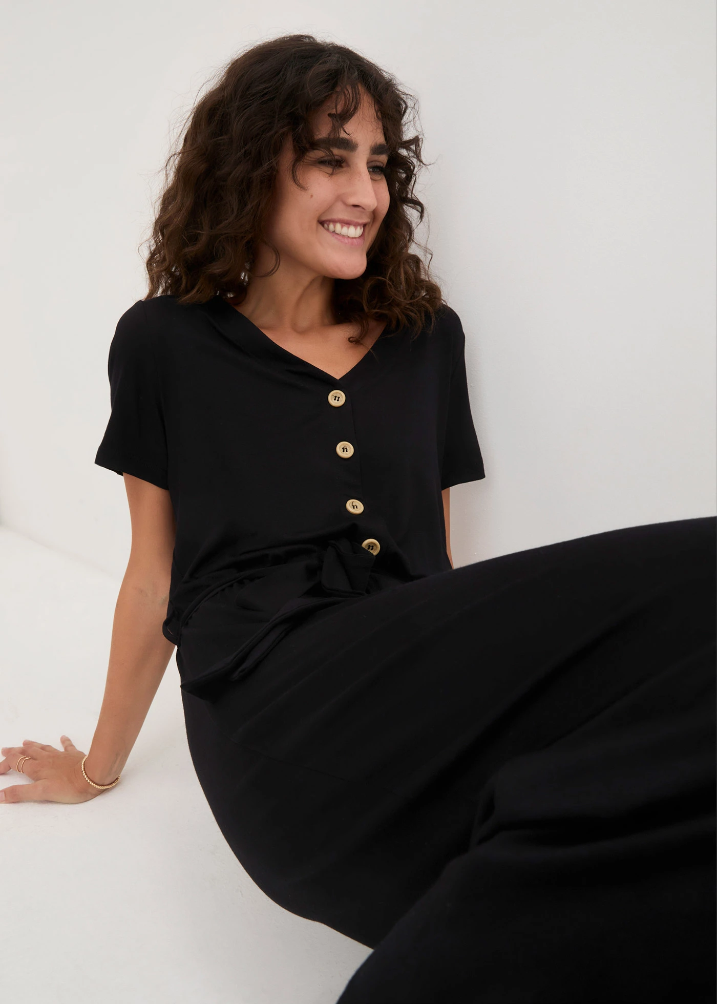 Žerzejový overal ze směsi s viskózou • černá • bonprix obchod