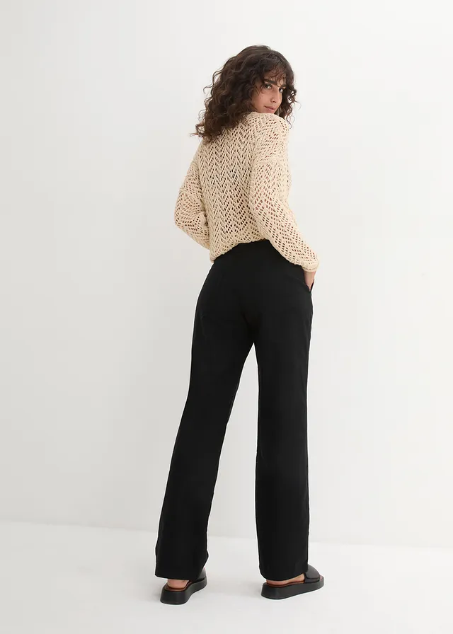 Pantalon large en lin et coton • noir • product-page.page-title-suffix
