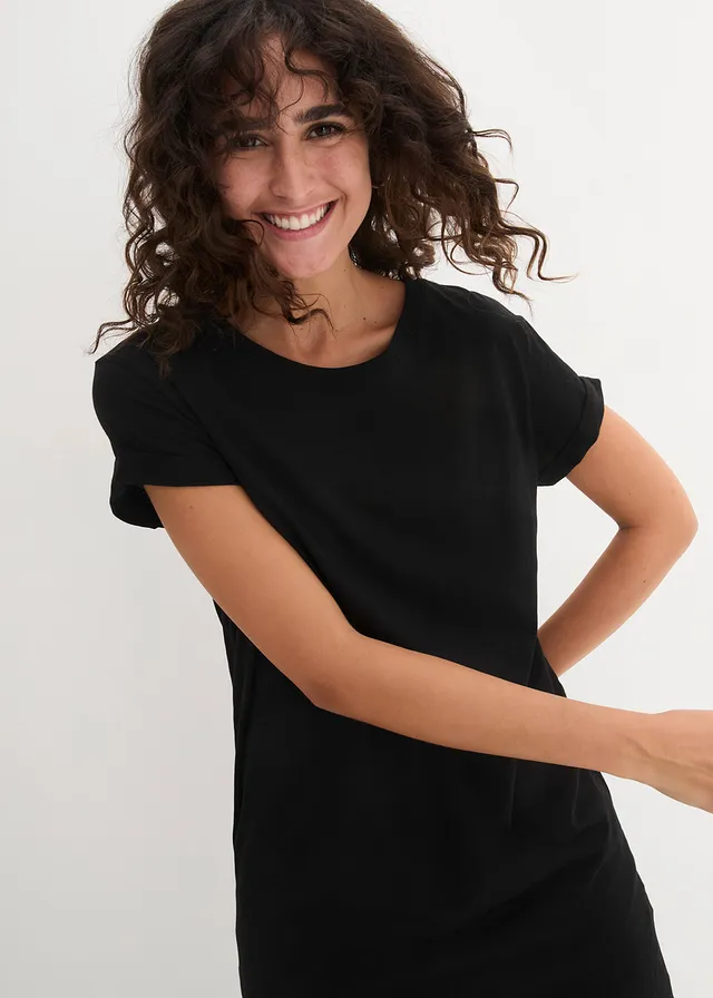 Longshirt van katoen • zwart • product-page.page-title-suffix