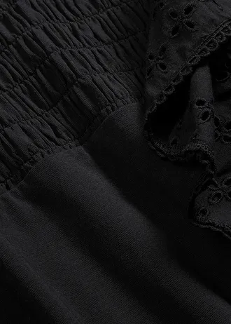 Shirt met broderie anglaise • zwart • bonprix online shop