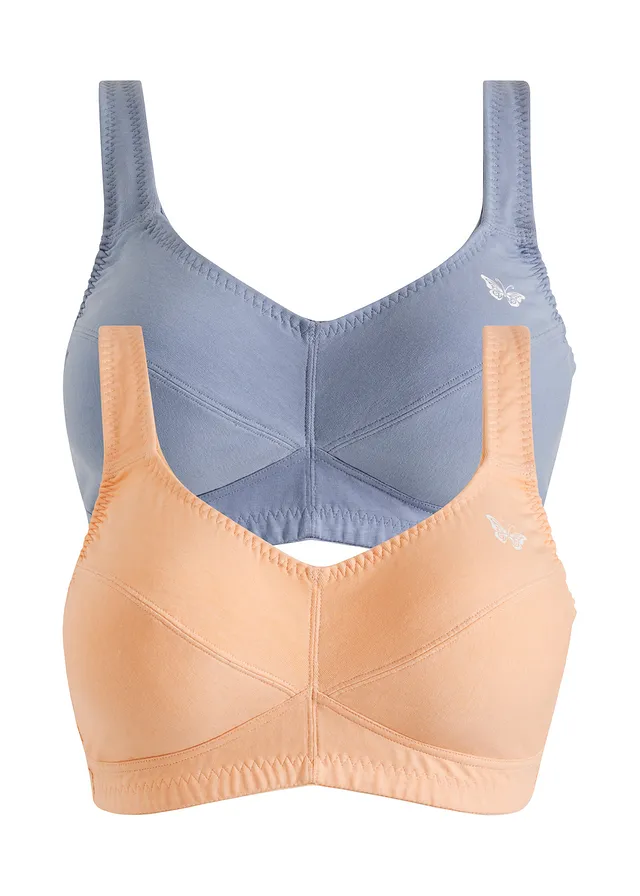 Sutien fără armătură cu bumbac organic (set/2 buc.)