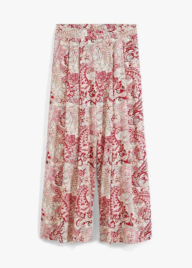 Broek met paisley, Kleur: wolwit-zoet roze-rood paisley