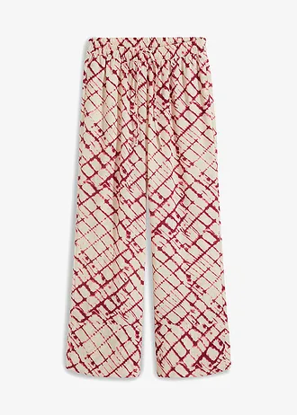 Wijde broek met print, Kleur: violet-naturel gedessineerd