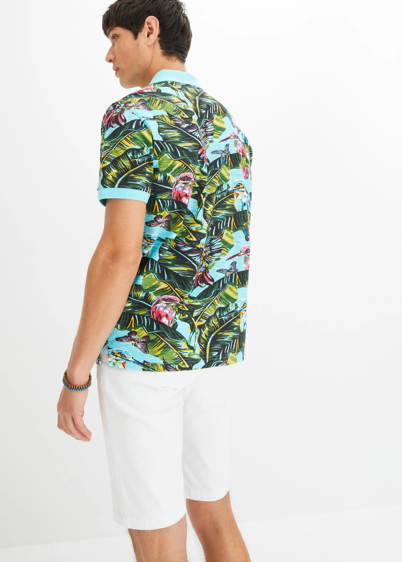 Poloshirt met korte mouwen van biologisch katoen • aqua • bonprix online shop