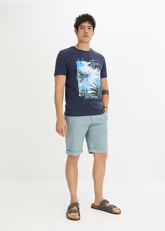 T-shirt van biologisch katoen met fotoprint • donkerblauw • bonprix online shop