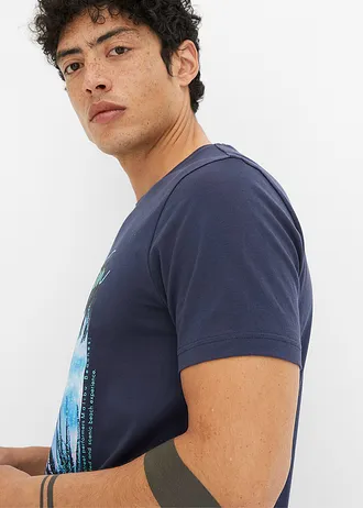 T-shirt van biologisch katoen met fotoprint • donkerblauw • bonprix online shop