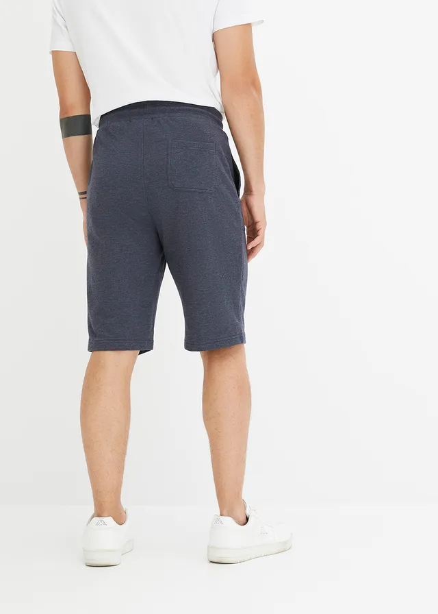 Bermuda sweat, coupe regular, Couleur: bleu foncé chiné