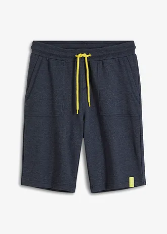 Bermuda sweat, coupe regular • bleu foncé chiné • Boutique bonprix