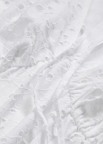 Jurk met broderie anglaise • wit • bonprix online shop