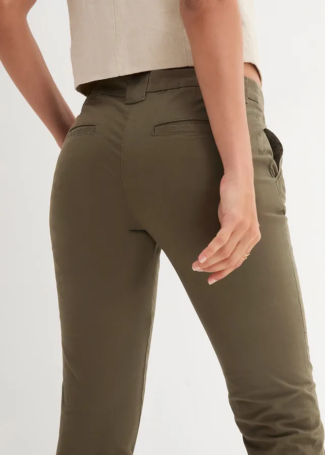 Pantalon chino extensible • olive foncé • product-page.page-title-suffix