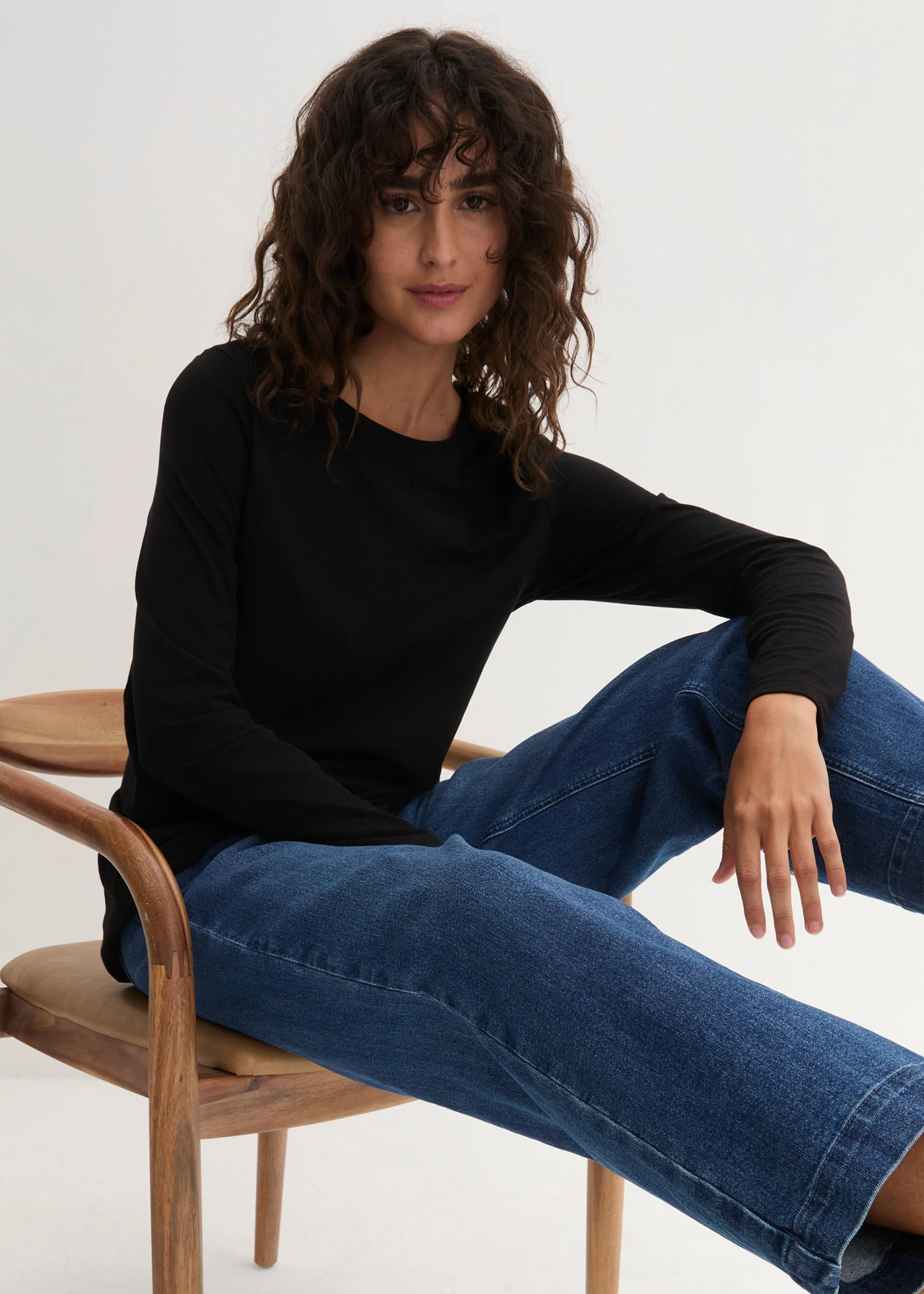 Triko s dlouhým rukávem, z čisté organické bavlny • černá • bonprix obchod