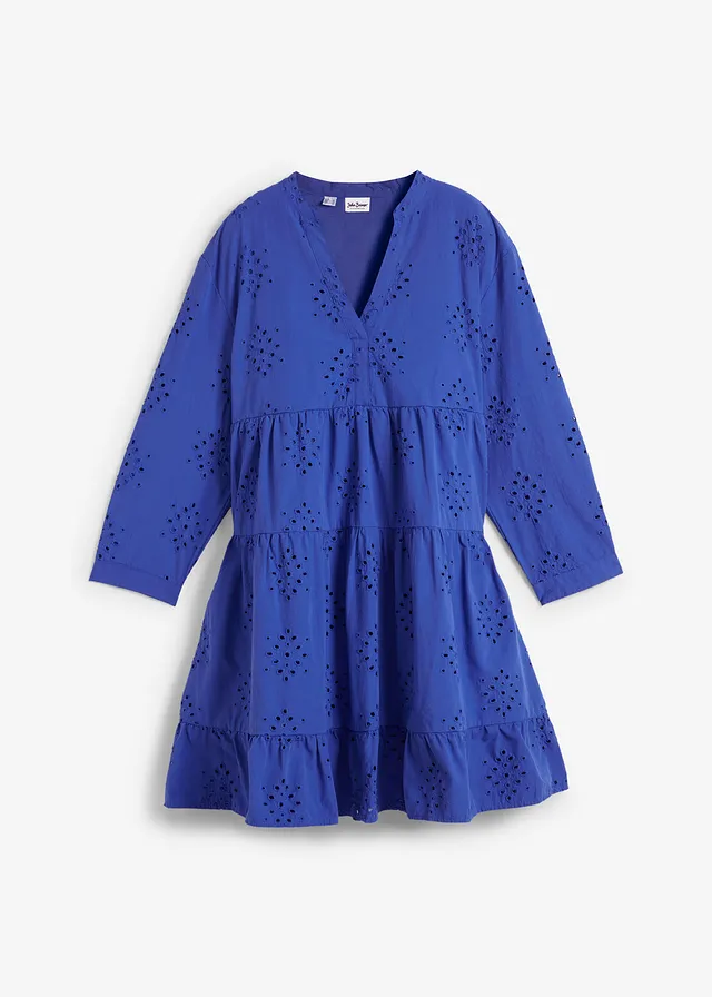 Tunikové šaty s dierkovanou vyšívkou