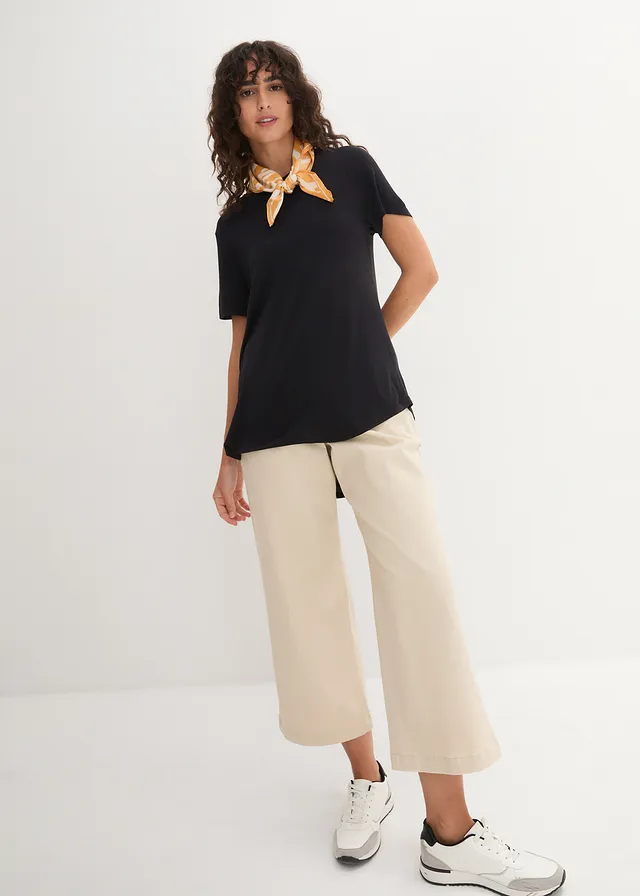 T-shirt long en viscose douce • noir • product-page.page-title-suffix