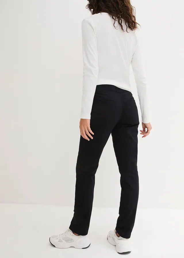 Strečové chino kalhoty • černá • bonprix obchod