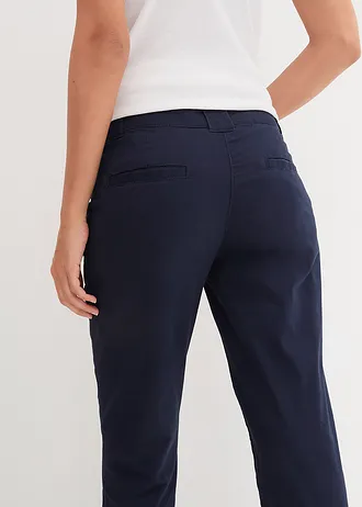Strečové chino kalhoty • tmavě modrá • bonprix obchod