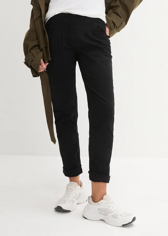 Strečové chino kalhoty • černá • bonprix obchod