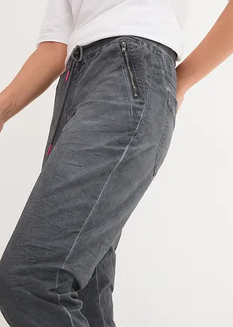 3/4 kalhoty s kontrastní tkaničkou • kouřově šedá • bonprix obchod