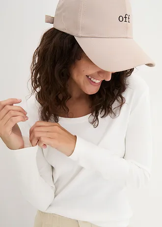 Tričko s dlouhým rukávem, z čisté organické bavlny • bílá • bonprix obchod